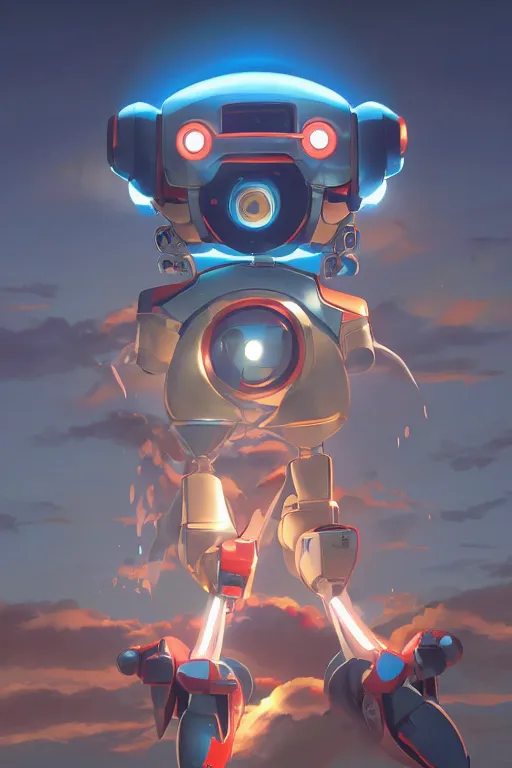 Image similar to metabots medabots medarotto medarot robot minimalist comics, behance hd by jesper ejsing, by rhads, makoto shinkai and lois van baarle, ilya kuvshinov, rossdraws global illumination ray tracing hdr radiating a glowing aura