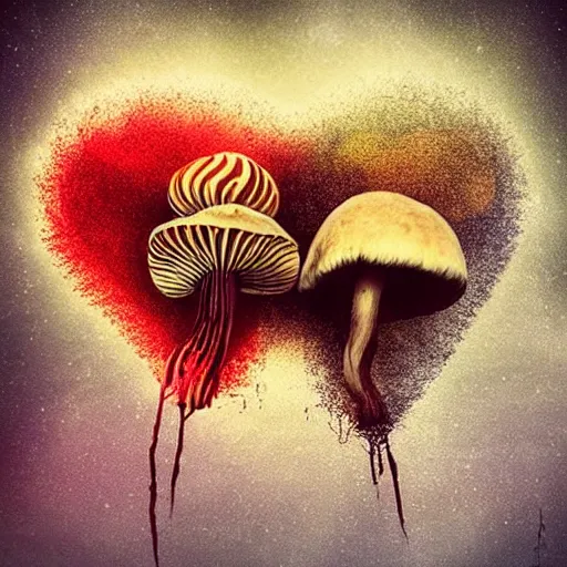 Image similar to double exposure of love, symbols of live, explosion, love is the most relevant theme, love is infinity, love is begin of all, 8 k resolution, artistic mode, artistic, trending on instagram, long exposure, love art, serious, fantasy and dreams vibes, mushrooms style and macro style, spawn, spruce vibes