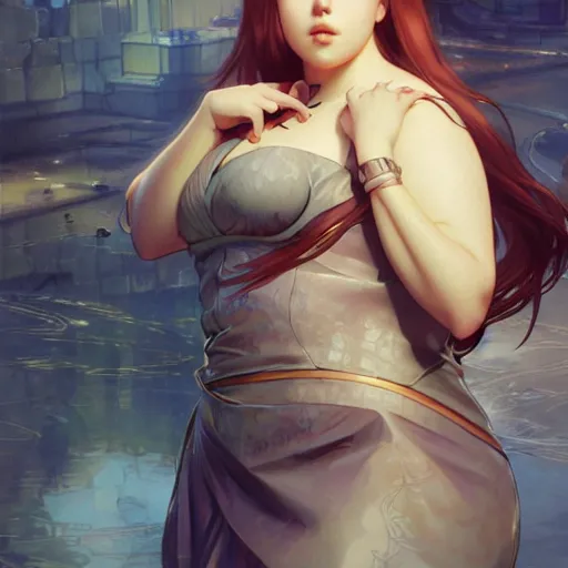 Image similar to ultra realistic illustration, skinny rebel wilson anime, intricate, elegant, highly detailed, digital painting, artstation, concept art, smooth, sharp focus, illustration, art by artgerm and greg rutkowski and alphonse mucha