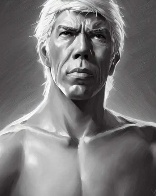 Prompt: young james coburn as surgeron, portrait, fantasy art, in the style of artgerm, illustration, epic, fantasy, intricate, hyper detailed, artstation, concept art, smooth, sharp focus, ray tracing, vibrant, photorealistic, simon bisley