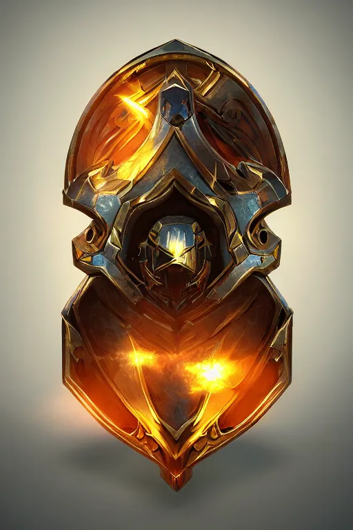 Image similar to shield fantasy epic legends game icon stylized digital illustration radiating a glowing aura global illumination ray tracing hdr fanart arstation by ian pesty and katarzyna da „ bek - chmiel