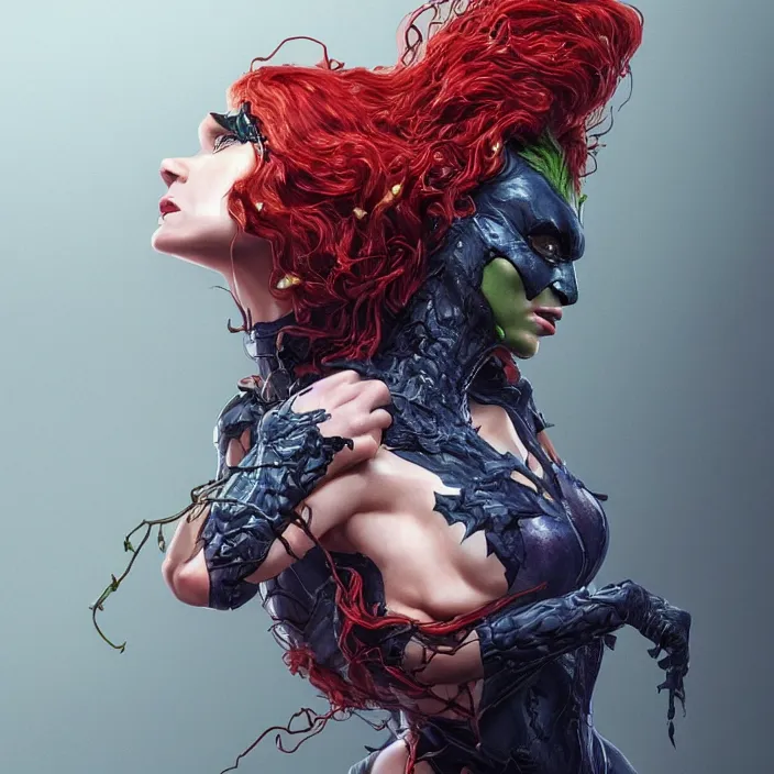 Image similar to portrait of Rachel Weisz as a Poison Ivy in Batman & Robin 1997. intricate artwork. by Tooth Wu, wlop, beeple, dan mumford. octane render, trending on artstation, greg rutkowski very coherent symmetrical artwork. cinematic, hyper realism, high detail, octane render, 8k