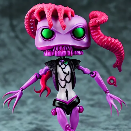 Image similar to a cthulhu monster high action figure, product shot