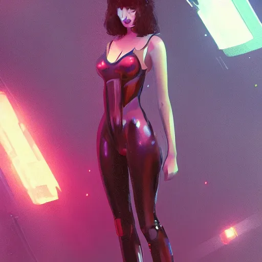 Image similar to beautiful girl with sci - fi fullbody suit, by wlop, blade runner. artstation contest winner