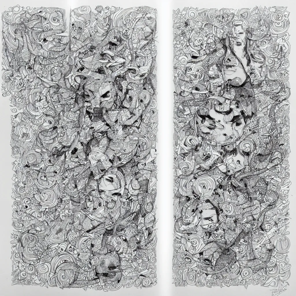 Image similar to doodles sketchbook drawings by james jean highly detailed
