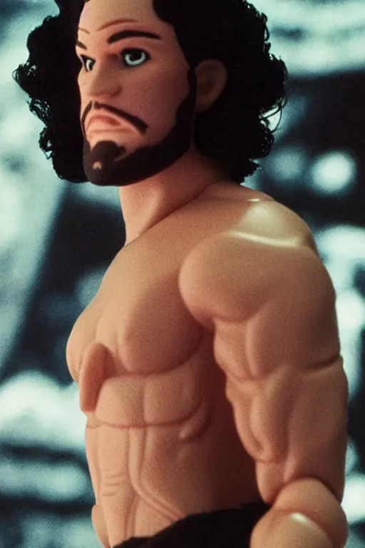 Prompt: jon snow as a 1 9 8 0 s wrestling action figure