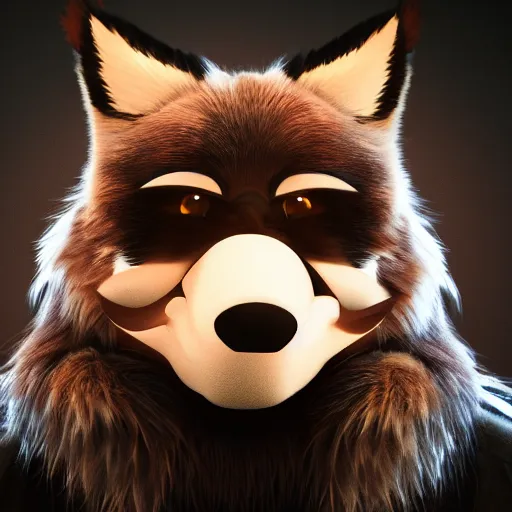 Image similar to furry neckbeard from reddit foxy, 4 k, cinematic photography