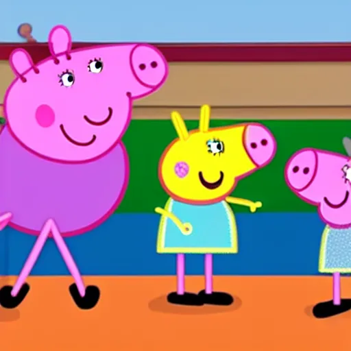 Prompt: peppa pig but he is a black man