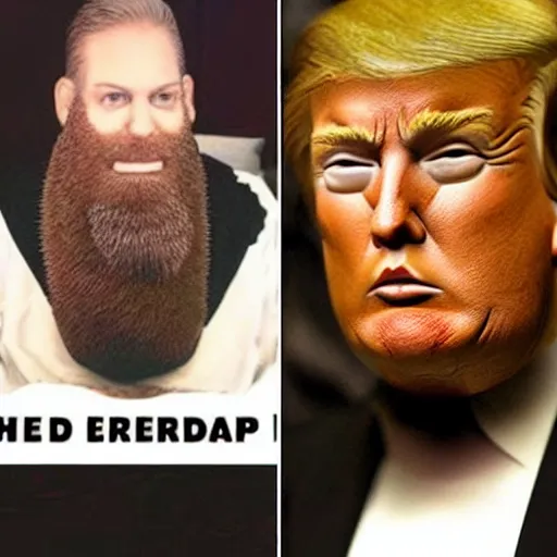 Prompt: bearded trump