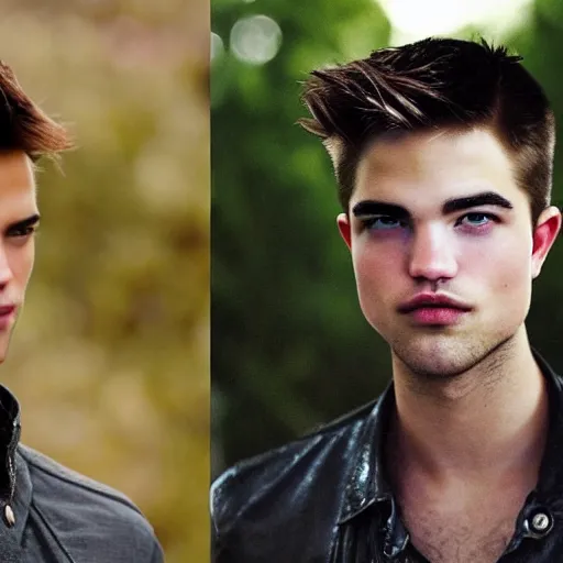 Image similar to robert pattinson mixed with taylor lautner