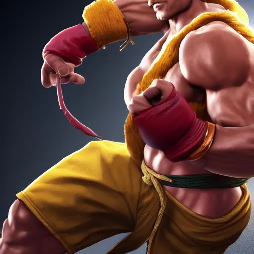 Prompt: oro and turtle from street fighter smooth shading, ultra detailed, high resolution, cinematic, unreal engine 5, perfect face, fine details, studio lighting, subtle shadows, photorealism, hyper realism, 3 d render, hyper detailed