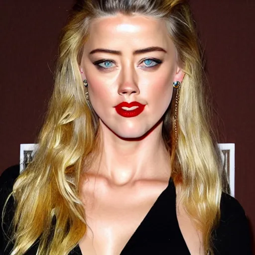 Image similar to gourd shaped like the face of amber heard hybrid intercross mix as a gourd