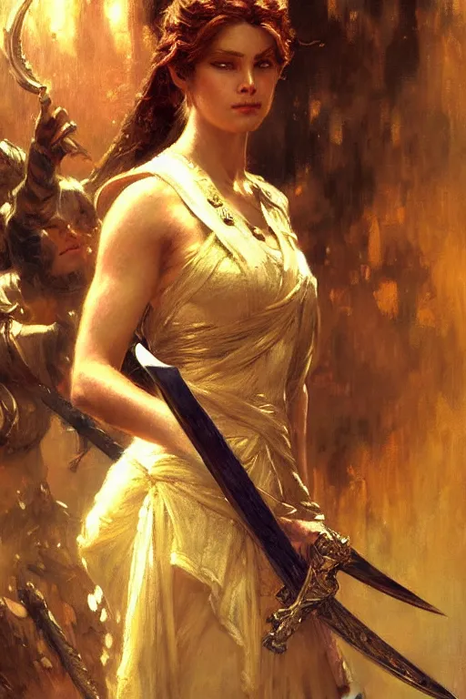 Image similar to sword maid, highly detailed painting by gaston bussiere, craig mullins, j. c. leyendecker 8 k