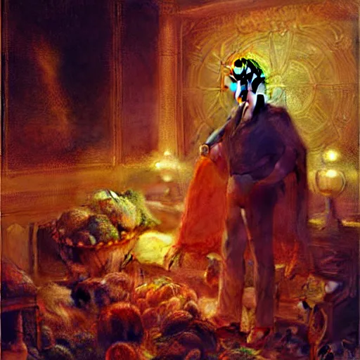 Image similar to bill clinton made of vegetables!!!, radiant light, caustics, heroic, bright iridescent light, by gaston bussiere, bayard wu, greg rutkowski