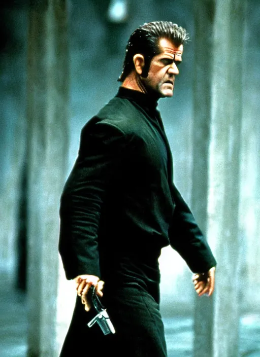 Image similar to Mel Gibson in the matrix