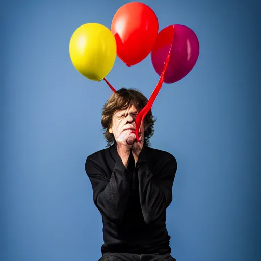 Image similar to Mick Jagger blowing a balloon XF IQ4, f/1.4, ISO 200, 1/160s, 8K, RAW, unedited, symmetrical balance, in-frame