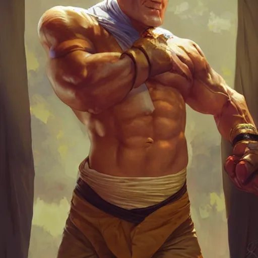 Prompt: anthony carrigan as sagat from street fighter, eye patch, 4 k, ultra realistic, detailed focused art by artgerm and greg rutkowski and alphonse mucha