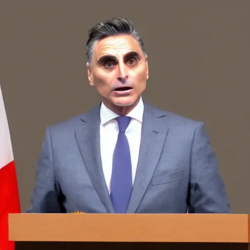 Prompt: bolsinaro making a speech about climate change. photorealistic