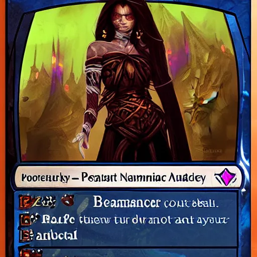 Image similar to potrait of beautiful necromancer from Magic The Gathering