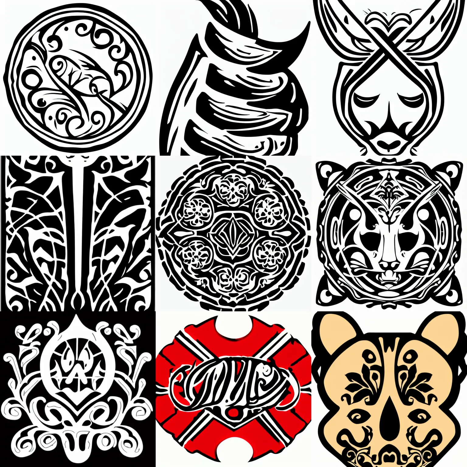 Prompt: tattoo, svg, clipart, vector graphic