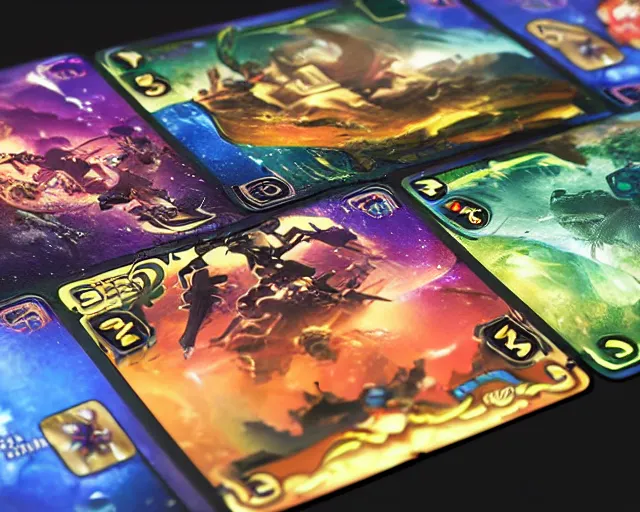 Image similar to futuristic nft card game, full - view, 2 d clean focus centered intricate detail
