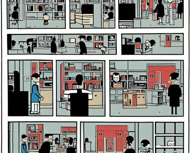 Image similar to chris ware