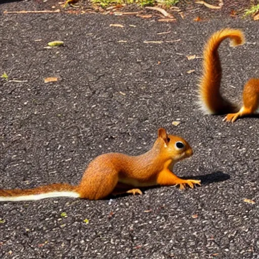 Prompt: splooting squirrels