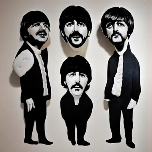 Image similar to The Beatles made out of honey,