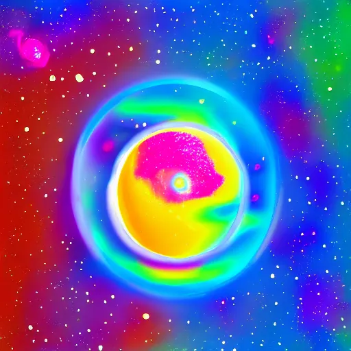 Image similar to a cosmic ice - cream, digital art