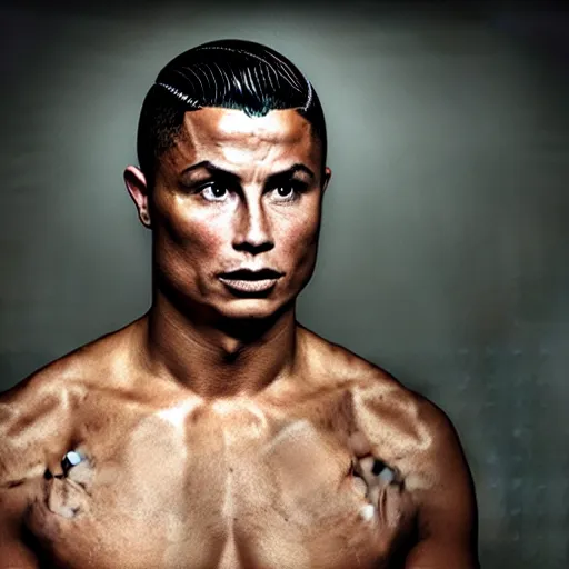 Prompt: uhd candid photo of cosmic og ronaldo phenomenal, glowing, global illumination, studio lighting, radiant light, hyperdetailed, correct face, elaborate intricate details. photo by annie leibowitz