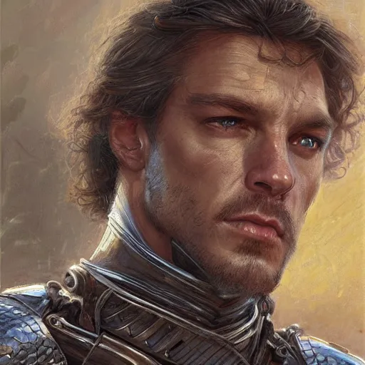 Image similar to snake as a realistic fantasy knight, closeup portrait art by donato giancola and greg rutkowski, realistic face, digital art, trending on artstation, symmetry!!