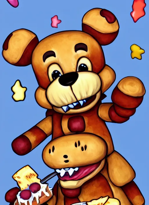 ArtStation - Golden and toy freddy drawing