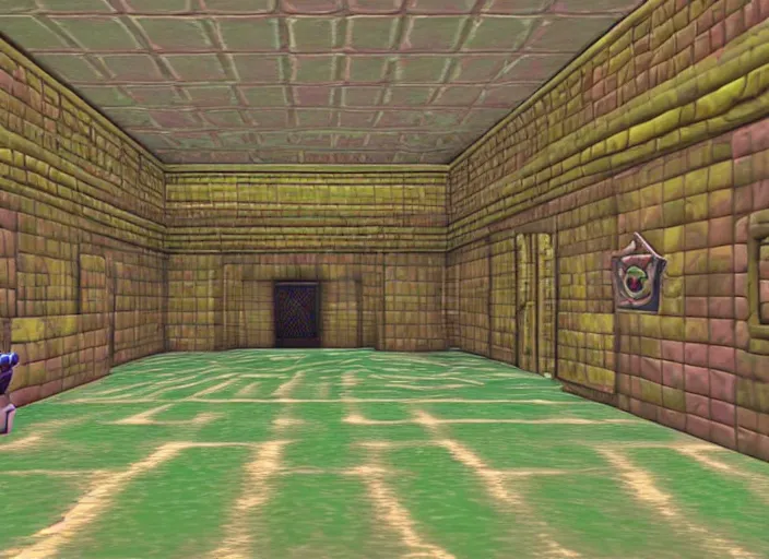 Prompt: illusory room. ocarina of time nintendo 6 4 ( 1 9 9 6 )