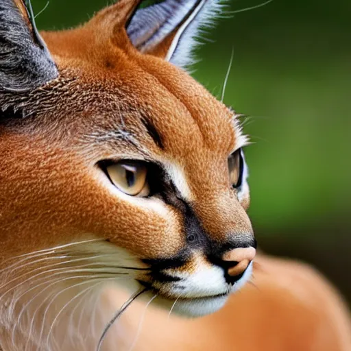 Image similar to high quality closeup shot of a caracal