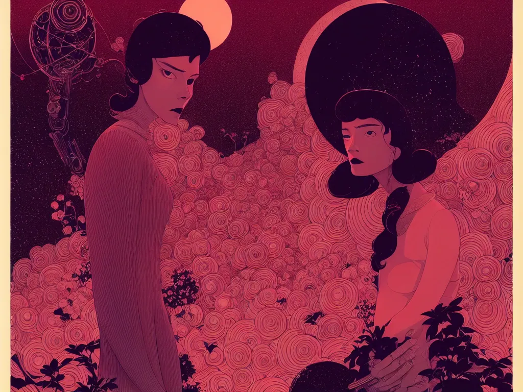 Image similar to beautiful woman by balmy enso, jamie hewlett, nicolas delort, moebius, victo ngai, josan gonzalez, kilian eng