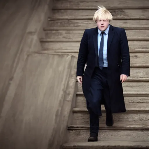 Prompt: movie scene boris johnson kgb agent, photorealistic, highly detailed 8 k