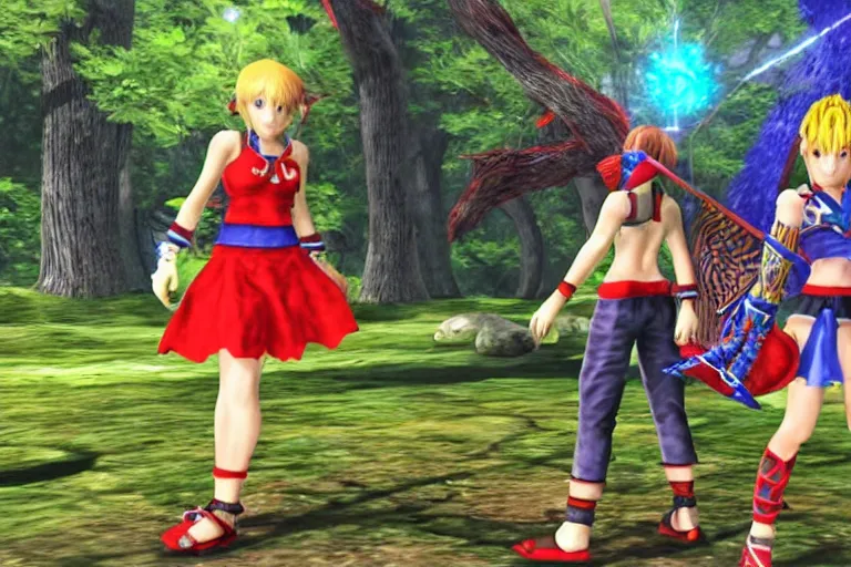 a screenshot of chrono cross ps 5 remake, Stable Diffusion