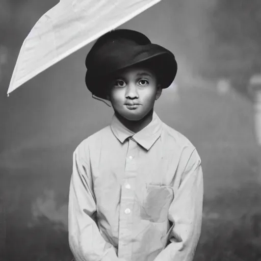 Image similar to photo of a young man holding an umbrella