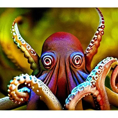 Image similar to octopus god is almighty, incredible photography, beautiful ambient light