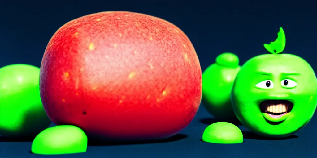 Prompt: elon musk as a melon, hyperrealistic, claymation, volumetric lighting, 3 5 mm film still, concept art