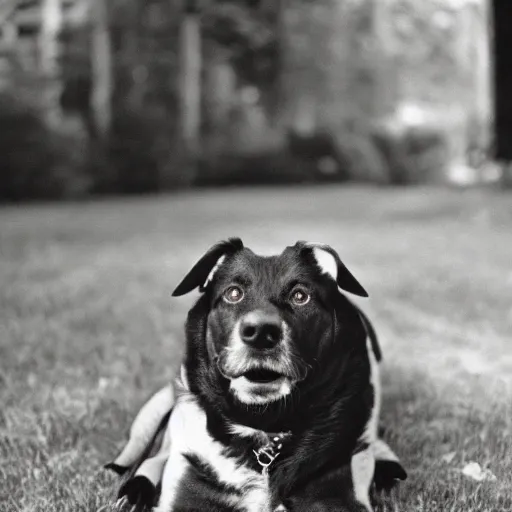 Prompt: photography of a dog, 1 9 9 0 s, meme