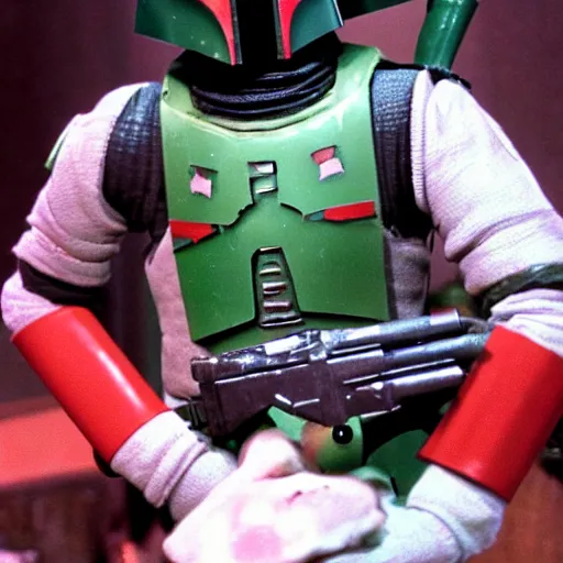 Prompt: boba fett hosting the muppet show