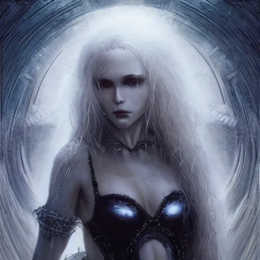 Image similar to kerli koiv the craft, darkwave, darksynth character portrait, sharp, digital matte painting, art by luis royo, greg rutkowski, wlop, dramatic lighting, trending on artstation