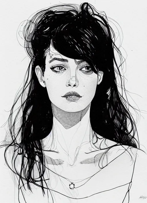 Image similar to a portrait of amber by kaethe butcher and moebius