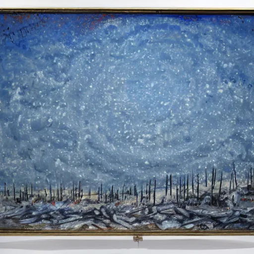 Image similar to i blind from the light when notorious blizzard is raging by beauford delaney