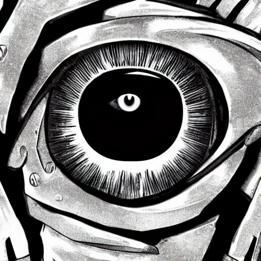 Prompt: eye of sauron cyborg