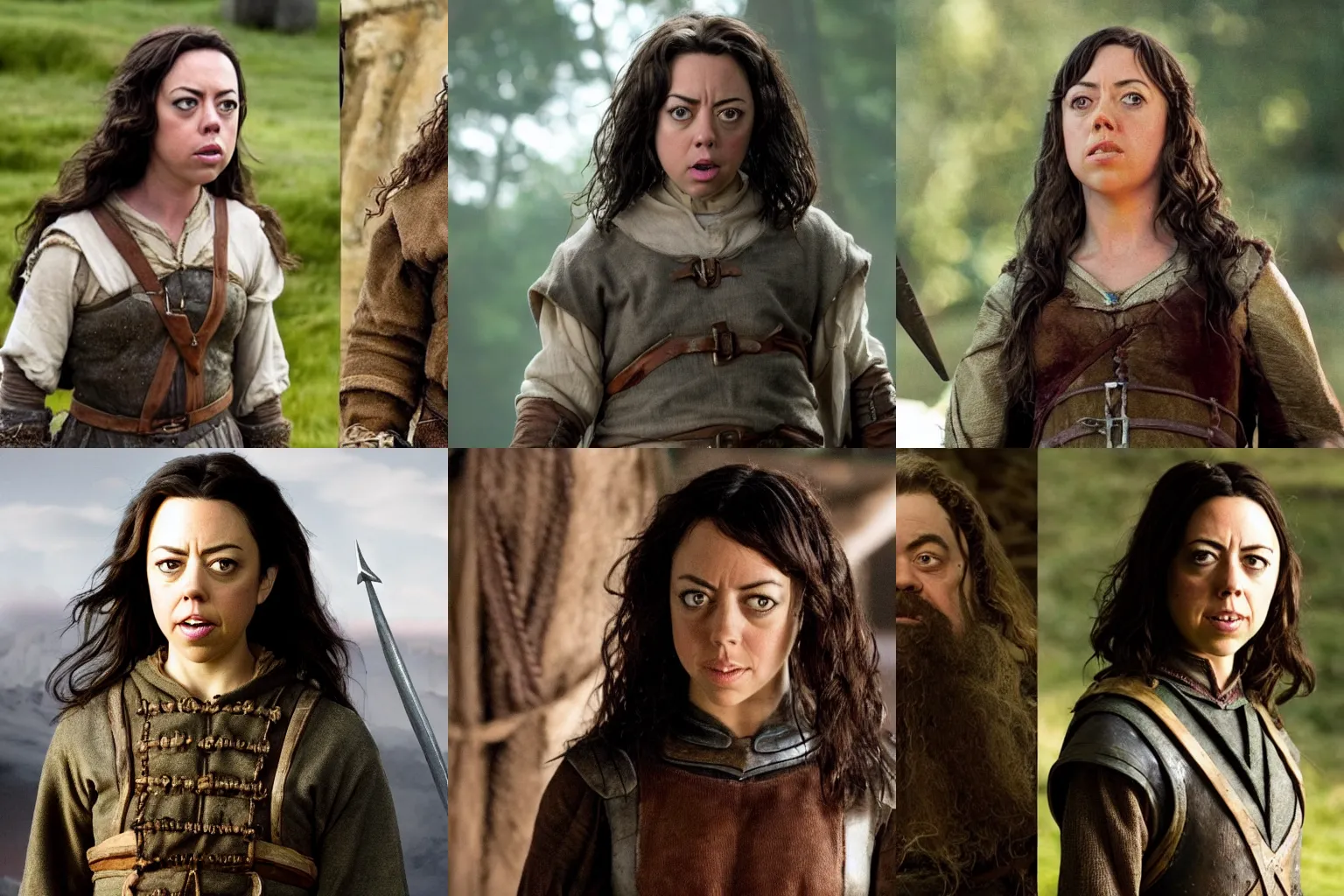 Prompt: aubrey plaza as a dwarf lotr