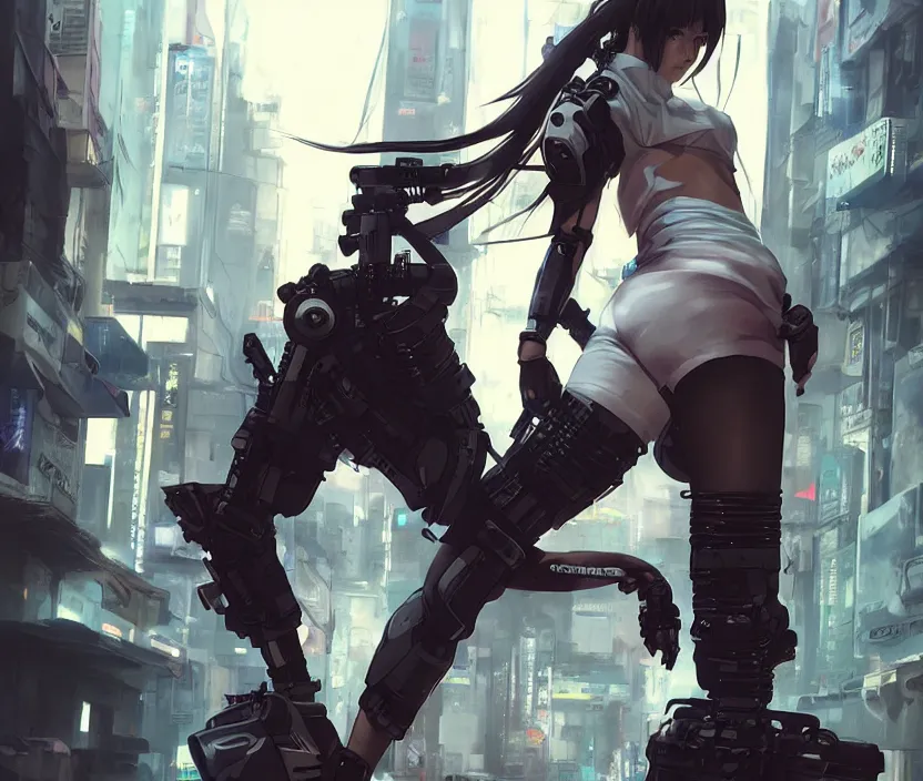 AI Art: cyberpunk inspired anime girl by @PARADOX