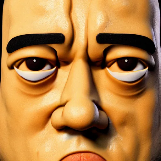 Image similar to a face made of cheese made of tom hanks, 8 k, trending on artstation, unreal engine, hyperrealistic