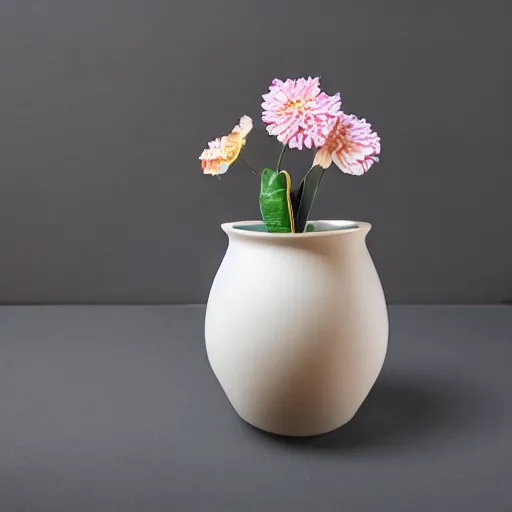 Image similar to a photo of 8k Ikebana, ikenobo, ohararyu, sougetsu, wide angle, full body, sony a7r3, ultra detail, photorealistic, in simple background